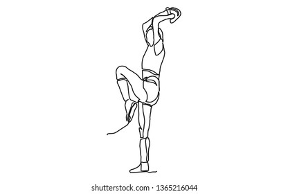 continuous line drawing of Baseball players sports concept vector health illustrations