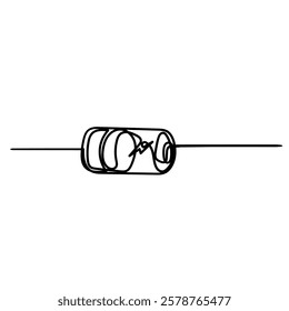 continuous line drawing battery charging illustration