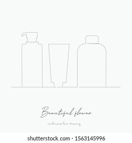 continuous line drawing. beautiful flower. simple vector illustration. beautiful flower concept hand drawing sketch line.