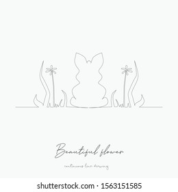 continuous line drawing. beautiful flower. simple vector illustration. beautiful flower concept hand drawing sketch line.