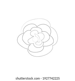 dibujo continuo de la bella rosa de la flor