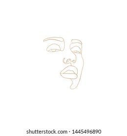 Abstract Face One Line Drawing High Res Stock Images Shutterstock