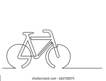 continuous line drawing of bicycle sign