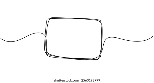 Continuous line drawing of a black square. One-line icon of a geometric frame. A sketch of a rectangular frame. Vector editable line illustration, A single line drawing of a triangle. pro vector.