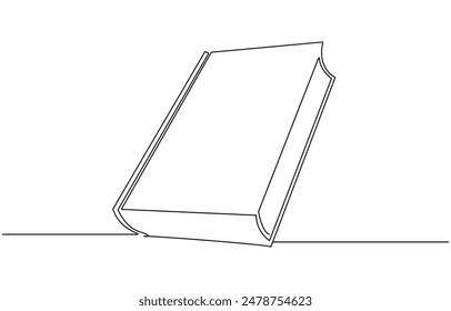 Dibujo de línea continua de Ilustración vectorial de apertura de libro, dibujo de línea continua de libro abierto con páginas voladoras. Los suministros de educación de Ilustración vectorial vuelven a la temática escolar. Arte de línea de libro abierto,