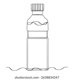continuous line drawing Bottle icons. bottle sign and symbol