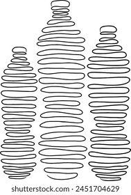 Continuous line drawing of Bottle of Water . Vector illustration