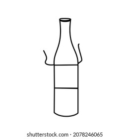 Continuous line drawing, bottles, tableware, kitchen utensils
.Vector illustration of household appliance