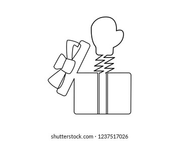 Continuous line drawing of boxing day sale vector 