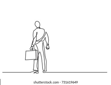 diseño continuo de líneas de negocio - hombre de negocios que se enfrenta a opciones difíciles