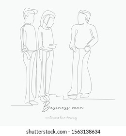 continuous line drawing. business man. simple vector illustration. business man concept hand drawing sketch line.