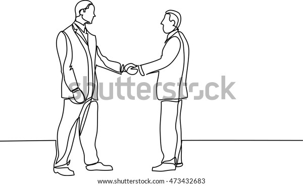 Continuous Line Drawing Business People Meeting Stock Vector Royalty Free 473432683 Shutterstock 4013