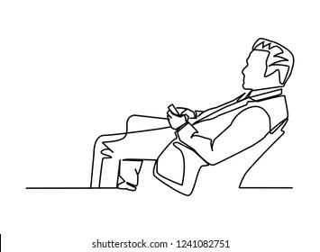 continuous line drawing of Business professionals