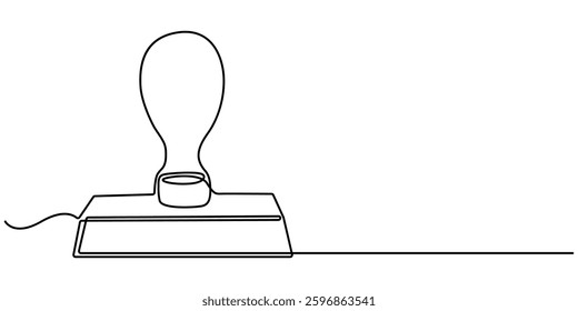  Continuous line drawing Business rubber Stamp isolated icon vector illustration concept, Authenticity Stamp bber stamp Drawing, Statue Hand Drawn Icon, Doodle Style Vector Illustration pro.