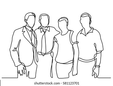 Continuous Line Drawing Business Team Stock Vector (Royalty Free) 581123701