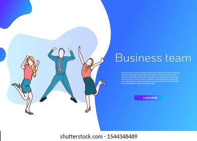 continuous line drawing of businessman jumping with joy vector illustration