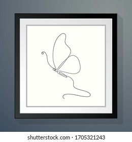 dibujo continuo de la mariposa