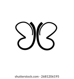 desenho de linha contínua de uma borboleta. logotipo de esboço borboleta, ilustração de linha borboleta em estilo minimalista