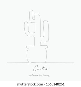 continuous line drawing. cactus. simple vector illustration. cactus concept hand drawing sketch line.