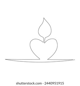 Continuous line drawing candle vector illustration design
Coloring page for kids white Halloween candles vector illustration,
