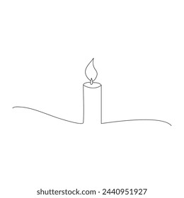 Continuous line drawing candle vector illustration design
Coloring page for kids white Halloween candles vector illustration,
