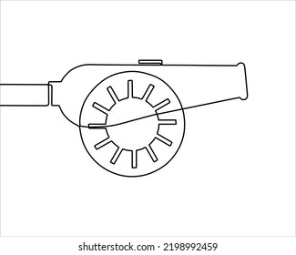 Continuous Line Drawing Canon Stock Vector (Royalty Free) 2198992459 ...