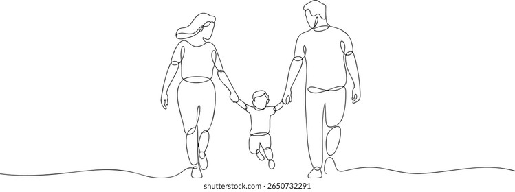Desenho de linha contínua captura a essência do amor de família e união em um estilo minimalista