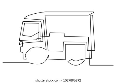 continuous line drawing of car