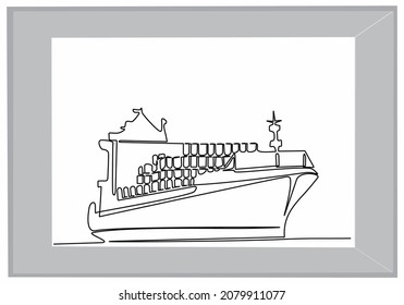 
Ilustración continua del vector de carga de trazado de línea