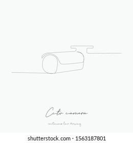 continuous line drawing. cctv camera. simple vector illustration. cctv camera concept hand drawing sketch line.