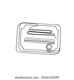 continuous line drawing Certificate award illustration