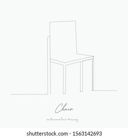 continuous line drawing. chair. simple vector illustration. chair concept hand drawing sketch line.