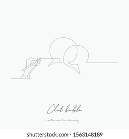continuous line drawing. chat buble. simple vector illustration. chat buble concept hand drawing sketch line.