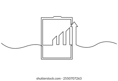 Continuous Line Drawing of Checklist Icon. Hand Drawn Symbol Vector Illustration, Continuous Line Drawing of Checklist Icon. Hand Drawn Symbol Vector Illustration, Continuous one line drawing.