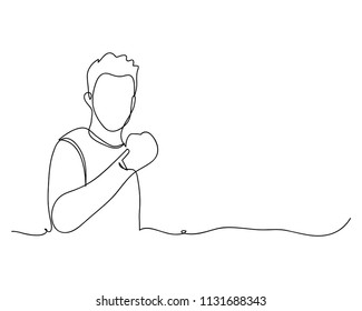 continuous line drawing of cheerful football vector illustration