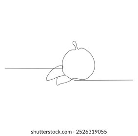 Continuous line drawing of cherry. Cherry fruit single line drawing vector design