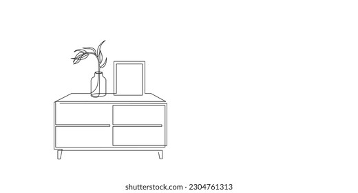 Continuous line drawing chest