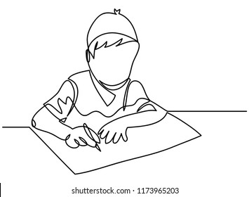 One Continuous Drawn Line Woman Working Stock Illustration 1610371831