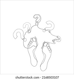 continuous line drawing choice icon illustration vector