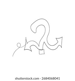 desenho de linha contínua ícone de escolha ilustração vetor
