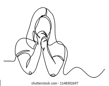 Continuous Line Drawing Woman Flower Stock Vector (Royalty Free) 620268755