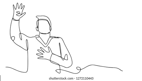 Continuous line drawing Christian prayer  vector illustration 