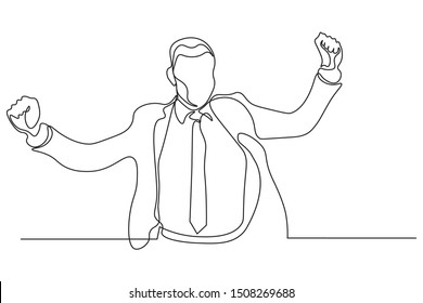 Continuous line drawing of Christian prayer, vector illustration.