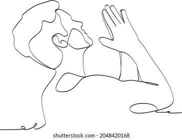 Continuous line drawing Christian