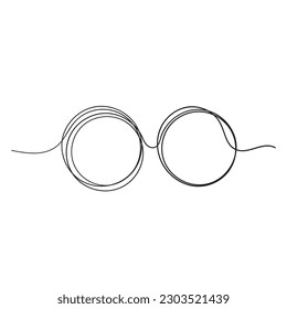 continuous line drawing circle frame illustration vector