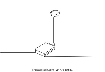 
Concepto de escala de cocina clásica de dibujo de línea continua, un dibujo de línea de equilibrio de la ley y escala de justicia, dibujo de línea continua de escalas de cocina. Ilustración vectorial esquemática de escala de alimentos