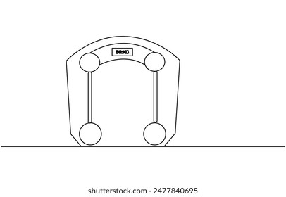 
Continuous line drawing classic kitchen scale concept, one Line Drawing Of Law Balance And Scale Of Justice, Continuous one line drawing of kitchen scales. Food scale outline vector illustration