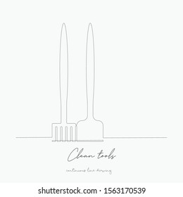 continuous line drawing. clean tools. simple vector illustration. clean tools concept hand drawing sketch line.