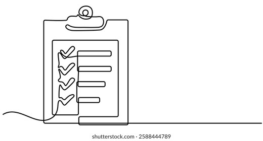  Continuous line drawing of clipboard. Growth graph icon business, bar chart, object one line, single line art, vector illustration,Continuous Line Drawing of Checklist Icon. Hand Drawn Symbol Vector.