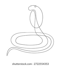 Dibujo de línea continua   Imágenes de la serpiente Cobra para Logo
